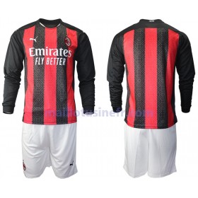 Maillot de Foot AC Milan Domicile 2020-21 Manches Longues - Enfant